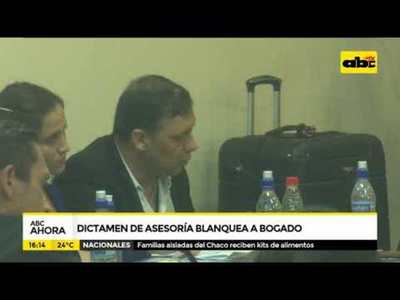 Dictamen de asesoría blanquea a Bogado - Tv - ABC Color