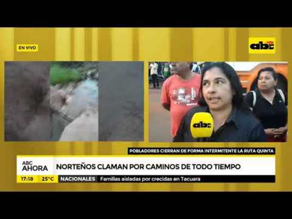 Norteños reclaman por caminos todo el tiempo - Tv - ABC Color