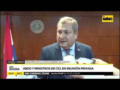 Abdo y ministros de la CSJ, en reunión privada - Tv - ABC Color