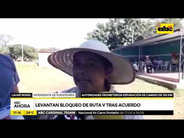 Levantan bloqueo de la ruta V tras acuerdo - Tv - ABC Color