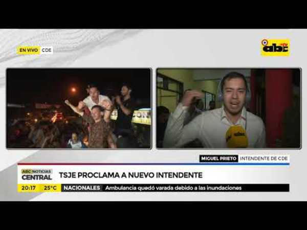 TSJE proclama al nuevo intendente de Ciudad del Este - Tv - ABC Color