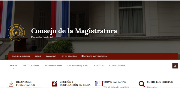 Renovada página web institucional presentó el Consejo de la Magistratura | .::Agencia IP::.