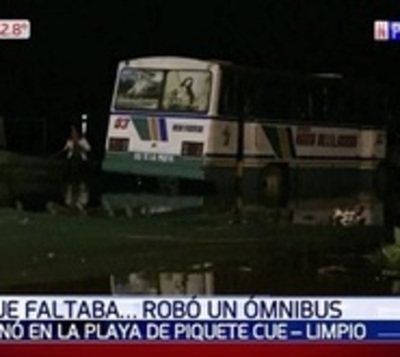 Adolescente robó un bus y terminó en el río Paraguay - Paraguay.com