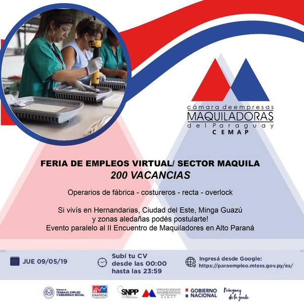200 vacancias en feria de empleo virtual