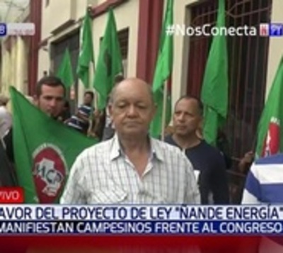 Campesinos presionan para que diputados traten “Ñande Energía” - Paraguay.com