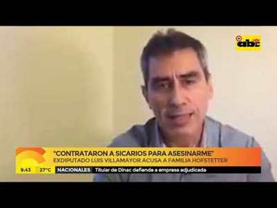 Contrataron a sicarios para asesinarme - Tv - ABC Color