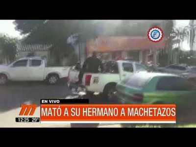 Mató a su hermano a machetazos