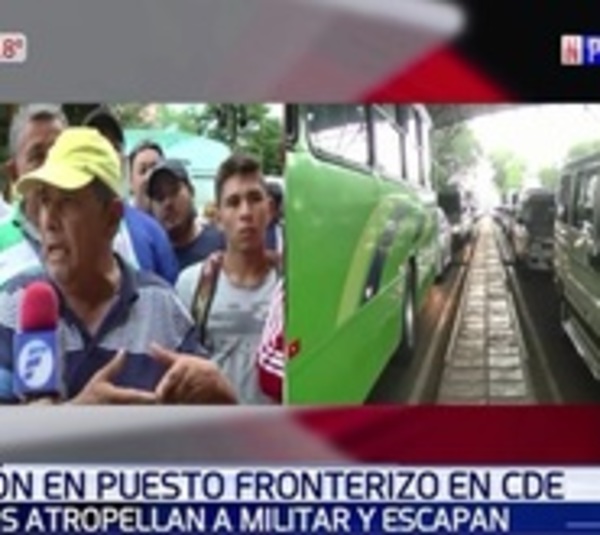Paseros atropellan a militar en puesto de control esteño y escapan - Paraguay.com