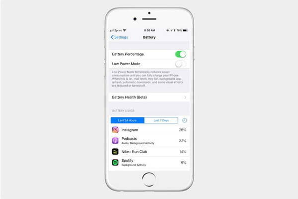 Cómo mostrar el nivel de batería en un iPhone de Apple