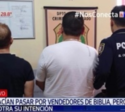 Detienen a colombianos que se hacían pasar por vendedores para asaltar - Paraguay.com