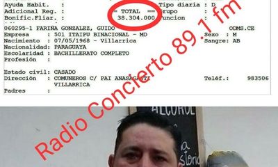 Consejero presiona en Itaipú para que blanqueen a su cuñado bachiller que gana G. 41 millones