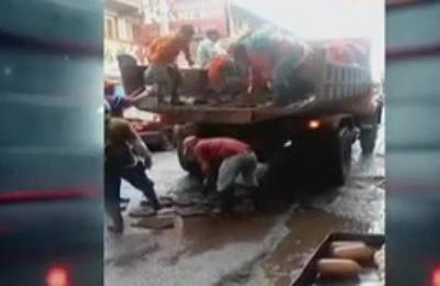 Intento de 'bacheo' por el MOPC en San Lorenzo - C9N