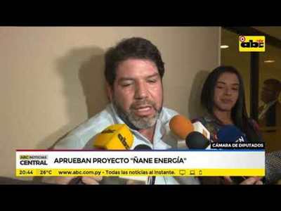 Aprueban proyecto “Ñande Energía” - Tv - ABC Color