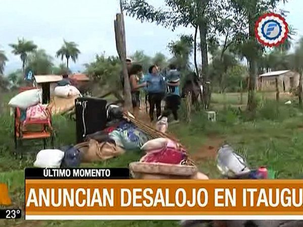 Tensión en Itauguá ante anuncio desalojo de varias familias