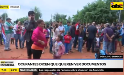 Itauguá: desalojan a familias - Nacionales - ABC Color