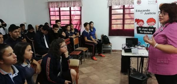 Jóvenes dialogaron con la titular del juzgado de Paz