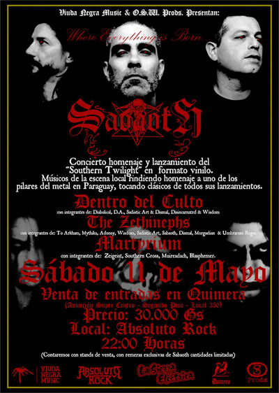 Bandas locales homenajearán a Sabaoth | .::Agencia IP::.