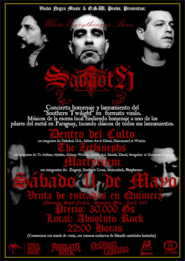 Bandas locales homenajearán a Sabaoth | .::Agencia IP::.
