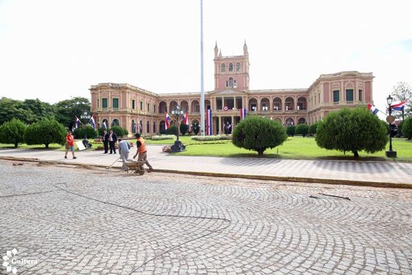 Restitución del adoquinado frente al Palacio de López concluirá en mayo » Ñanduti