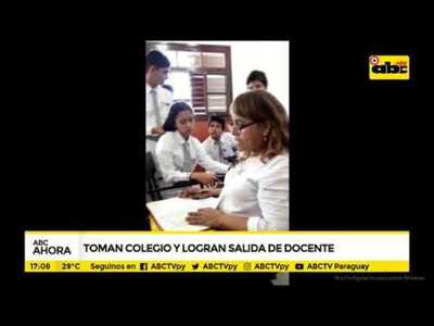 Toman colegio y logran salida de docente - Tv - ABC Color