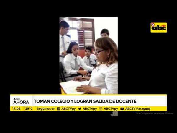 Toman colegio y logran salida de docente - Tv - ABC Color