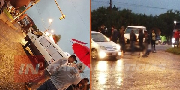 BRUTAL CHOQUE SOBRE RUTA N°6 EN MARIA AUXILIADORA .