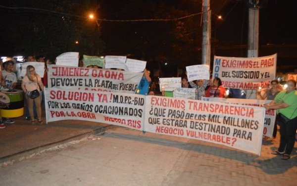 Frentistas reclaman respuestas al MOPC - Edicion Impresa - ABC Color