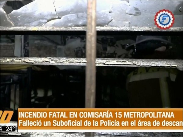 Un policía murió en incendio de la Comisaría 15