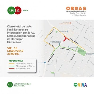 Cerrarán avenida San Martín - Nacionales - ABC Color