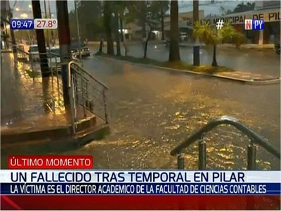 Docente universitario muere en medio de temporal que azota a Pilar