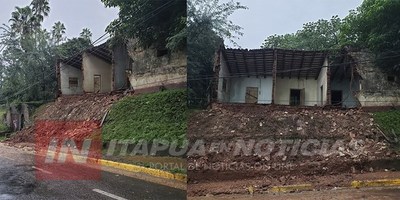 ANTIGUA CONSTRUCCIÓN SE DERRUMBA EN ENCARNACIÓN.
