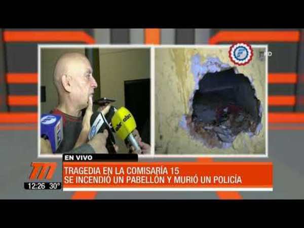 Policía fallece en el incendio de la Comisaría 15