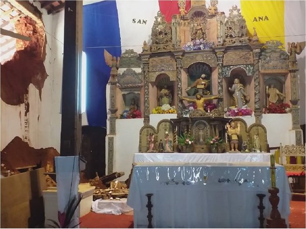 Se desploma parte de histórico templo de San Joaquín