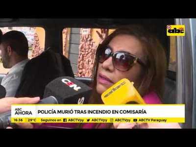 Policía murió tras incendio en comisaría - Tv - ABC Color