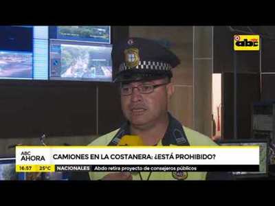 Camiones en la Costanera ¿está o no prohibido? - Tv - ABC Color