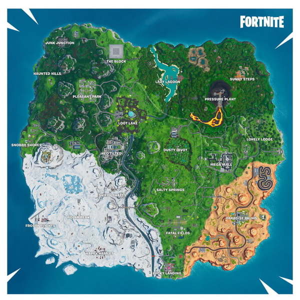 Fortnite: Guía del mapa de la temporada nueve de desafíos