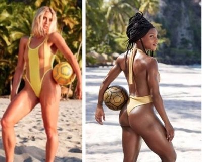 Las peloteras yanquis posan casi en pelotas