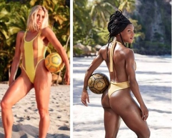 Las peloteras yanquis posan casi en pelotas