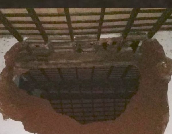 Se desplomó parte de templo San Joaquín