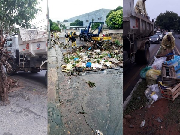 Tras temporal retiran de calles y desagües 100.000 kilos de basura