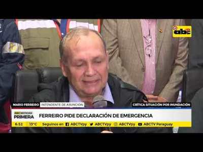 Ferreiro pide declaración de emergencia - Tv - ABC Color