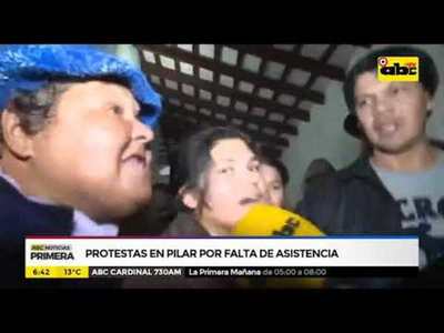 Protestas en Pilar por falta de asistencia - Tv - ABC Color