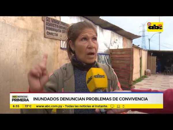 Inundados denuncian problemas de convivencia - Tv - ABC Color