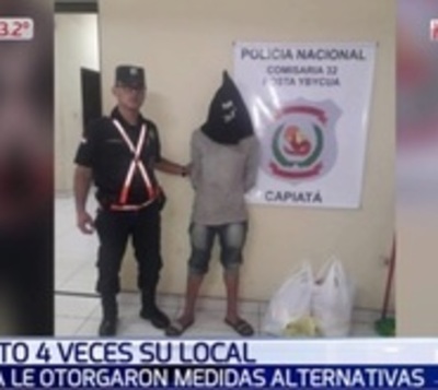 Robó local cuatro veces y nuevamente le otorgaron prisión domiciliaria - Paraguay.com