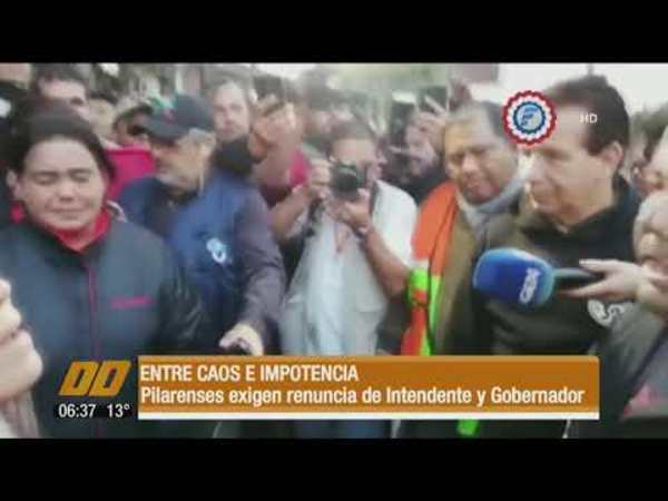 Pilarenses exigen renuncia del Intendente y Gobernador.