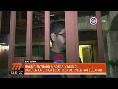 Habría entrado a robar y murió