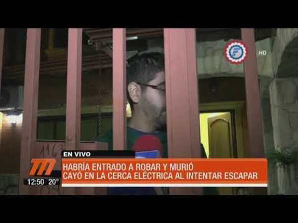 Habría entrado a robar y murió