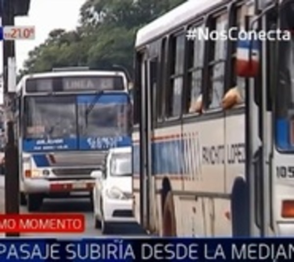 Pasaje sube G. 100 en servicio convencional y diferencial - Paraguay.com