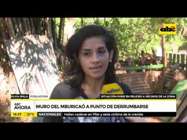 Muro del Mburicaó a punto de derrumbarse - Tv - ABC Color