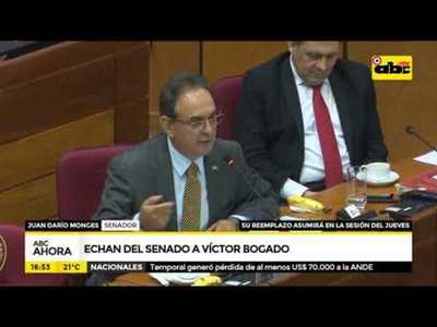 Echan del senado a Víctor Bogado - Tv - ABC Color
